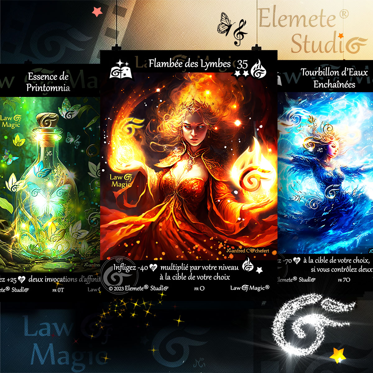  © Law Of Magic®. © Jeu de Cartes à Collectionner Law Of Magic®. © Cartes à Jouer et à Collectionner Law Of Magic®. © Collectible Card Game Law Of Magic®. © Trading Card Game Law Of Magic®. © Flambée des Lymbes. © Tourbillon d'Eaux Enchaînées. © Essence de Printomnia. © Elemete® Studio. © Elemete Studio. © Art by Manfred Cochefert. © Image by Manfred Cochefert. © Art by Elemete® Studio. © Image by Elemete® Studio. © Art by Elemete Studio. © Image by Elemete Studio. Tous droits réservés. Copyright, all rights reserved. © JCC Law Of Magic®. © CCG Law Of Magic®. © TCG Law Of Magic®. © JCC LoM®. © CCG LoM®. © TCG LoM®. 