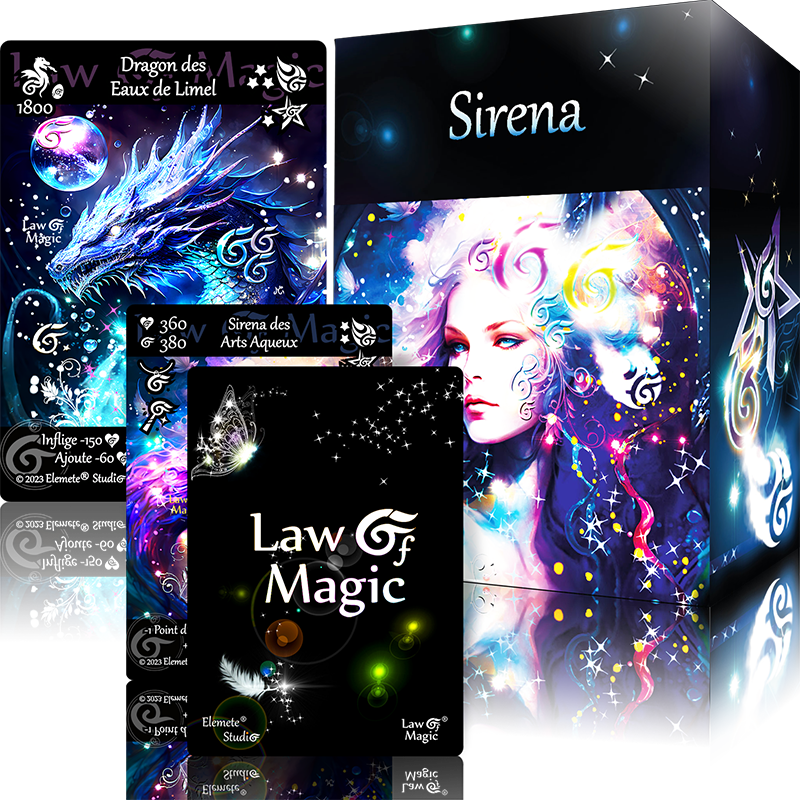 © Law Of Magic®. © Jeu de Cartes à Collectionner Law Of Magic®. © Cartes à Jouer et à Collectionner Law Of Magic®. © Collectible Card Game Law Of Magic®. © Trading Card Game Law Of Magic®. © Law Of Magic®. © Deck de Sirena. © Deck de Sirena des Arts Aqueux. Magie de l'Eau et des Arts. © 2023 Elemete® Studio. © 2023 Elemete Studio. © Sirena des Arts Aqueux. © Dragon des Eaux de Lymel. © Elemete® Studio. © Elemete Studio. © Art by Manfred Cochefert. © Image by Manfred Cochefert. © Art by Elemete® Studio. © Image by Elemete® Studio. © Art by Elemete Studio. © Image by Elemete Studio. Tous droits réservés. Copyright, all rights reserved. © JCC Law Of Magic®. © CCG Law Of Magic®. © TCG Law Of Magic®. © JCC LoM®. © CCG LoM®. © TCG LoM®.